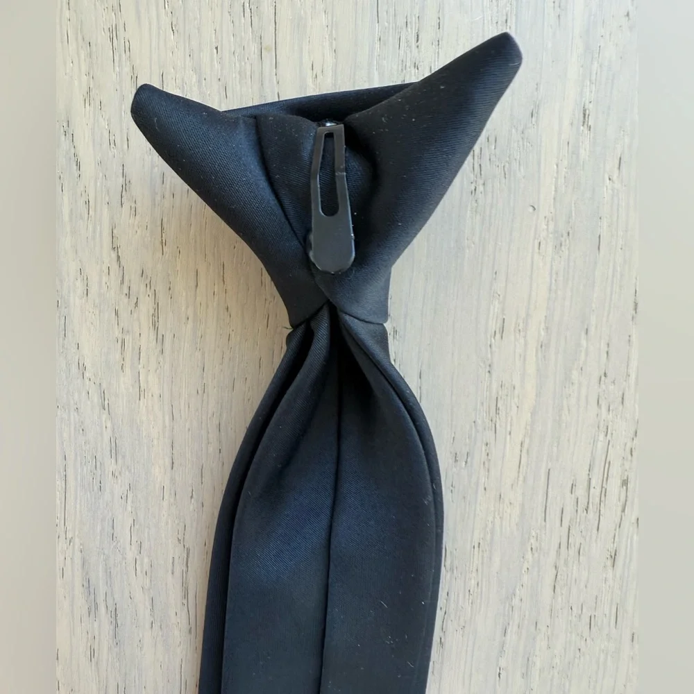 Kids Clip-On Tie Black 14 inches